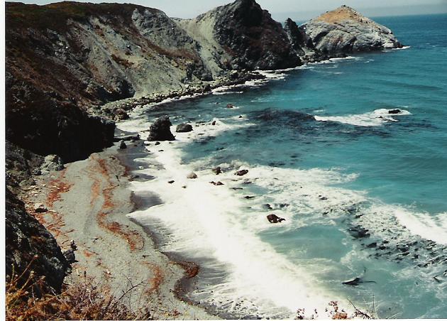 This is the shoreline on the way to Monterey Cali.